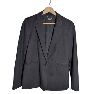 Tahari Single-Button Blazer NWT Womens Size 14 Ponte Black Jacket Business